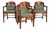 Art Nouveau Jugendstil Dining Chairs with Suede Upholstery from Schuitema, Set of 4 For Sale