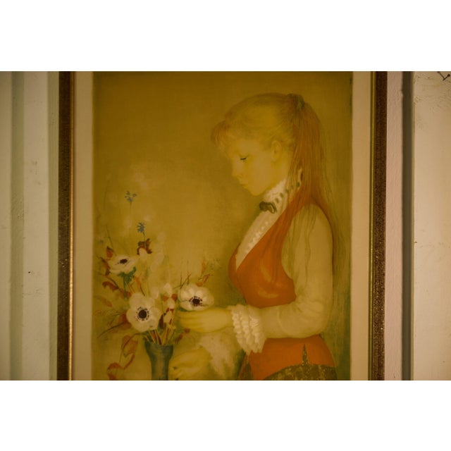 Paper Guy Seradour, Young Girl with a Bouquet, 1960s, Paper For Sale - Image 7 of 9