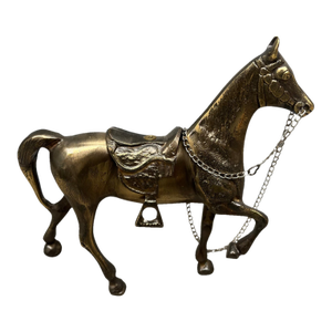 Rustic Brass Horse Figurine