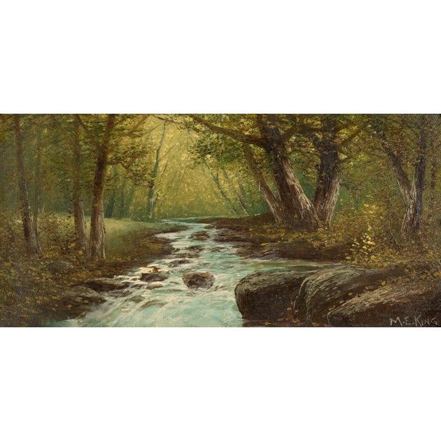 Realism 20th Century American River Landscape, Oil on Canvas by Mary Elizabeth King. For Sale - Image 3 of 5