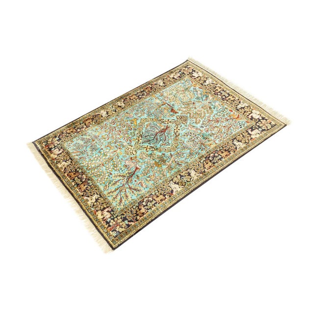 Vintage Ghom Rug For Sale - Image 3 of 13