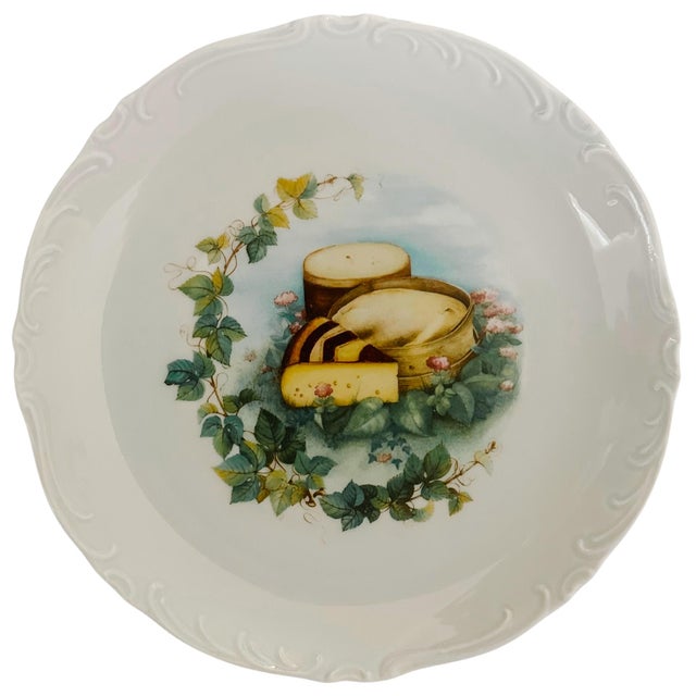 Mid-Century Modern Vintage Bavarian Porcelain Cheese Plates by Johann Seltmann Vohenstrauss - Set of 5 For Sale - Image 3 of 7