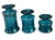 Vintage Dansk Designs France Graduated Height Blue Candle Holders Vases Marked - Set of Three For Sale - Image 10 of 10