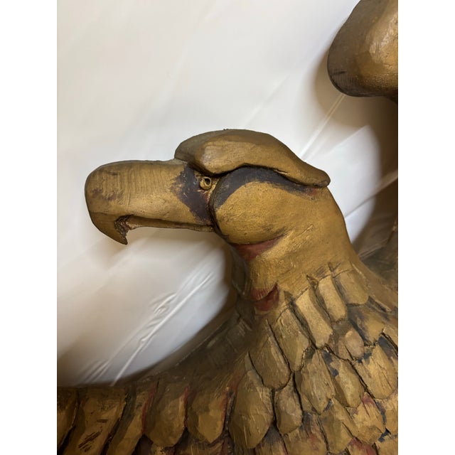 1960s Vintage Patriotic American Bald Eagle Wall Plaque For Sale - Image 5 of 9