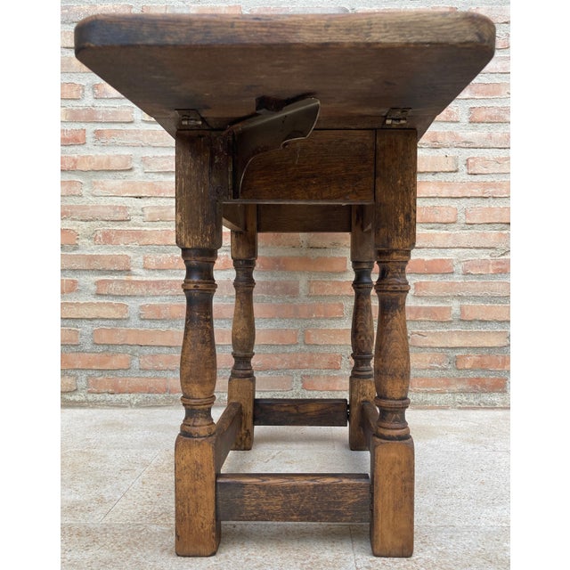 Spanish Wing Table in Walnut, 1930s For Sale - Image 13 of 18