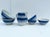 French Country Collection of Blue & White English Pottery - Bowls & Pitcher - 6 PCS For Sale - Image 3 of 6