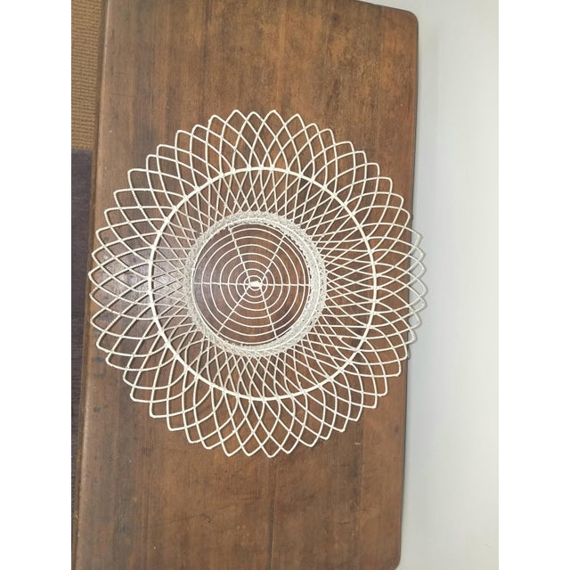 French Country Vintage Circular White Wireware Cachepot For Sale - Image 3 of 5