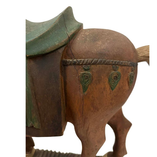 Early 20th-Century Hand-Crafted Chinese Wooden Tang Horse For Sale - Image 9 of 12