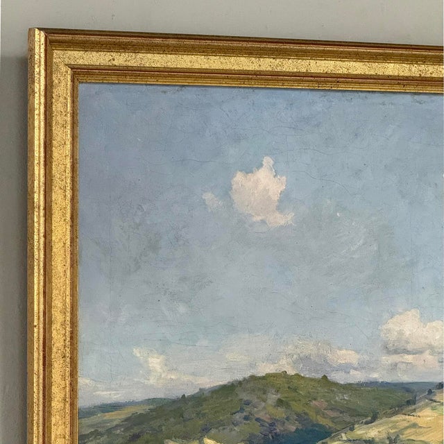 Antique Framed Oil Painting on Canvas by Xavier Wurth (1869-1933) For Sale - Image 14 of 16