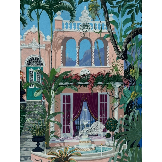 1980s John Kiraly Signed & Numbered "Poinciana Palace" Limited Edition Print For Sale - Image 9 of 14