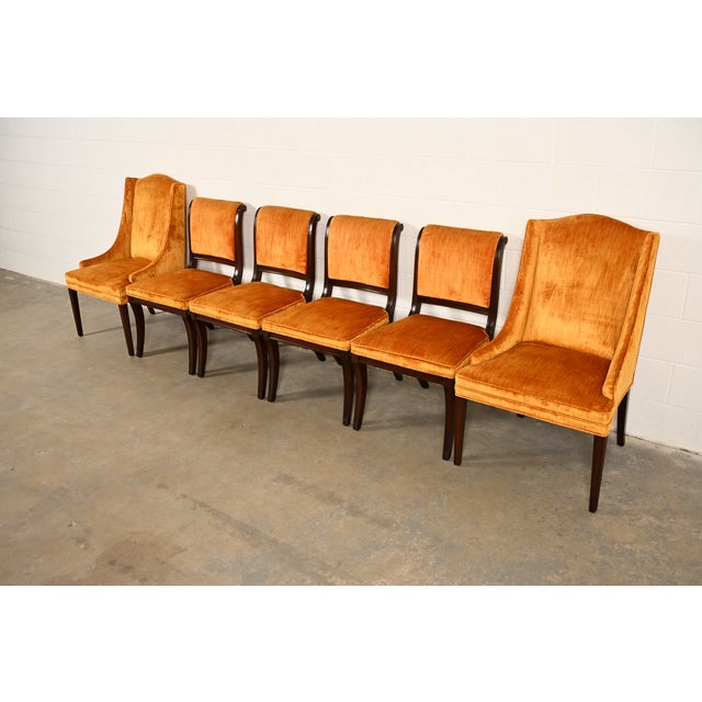Kittinger Kittinger Regency Carved Mahogany Dining Chairs, Set of Six For Sale - Image 4 of 16