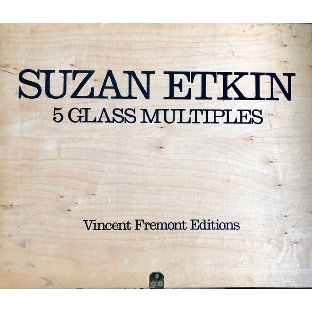 Suzan EtkinAcid etched Glass Wall Sculpture Artwork Framed ed. 25 Signed, 1988 For Sale - Image 4 of 4