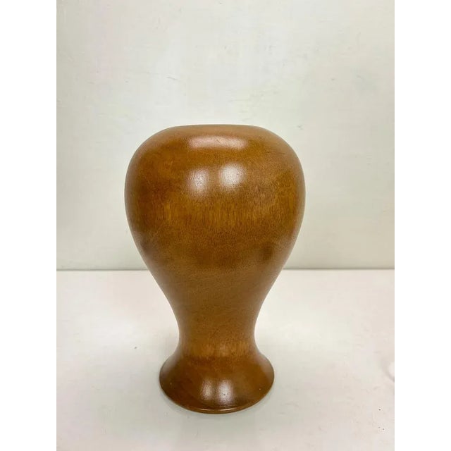 Mid-Century Turned Teak Vase, 1960s For Sale - Image 11 of 12