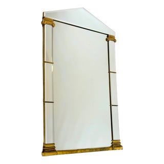Vintage Neoclassical Style Brass Mirror from Deknudt, Belgium, 1970s For Sale