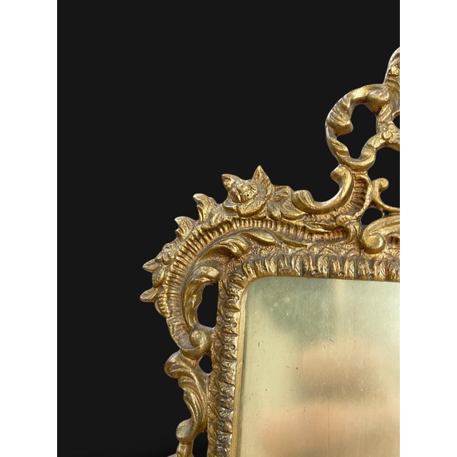 French Rococo Gilt Bronze Photo Frame, 1800s For Sale - Image 11 of 14