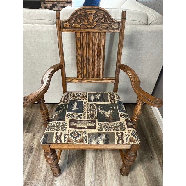 Late 20th Century Jacobean Refractory Dining Table & Chairs For Sale - Image 9 of 12