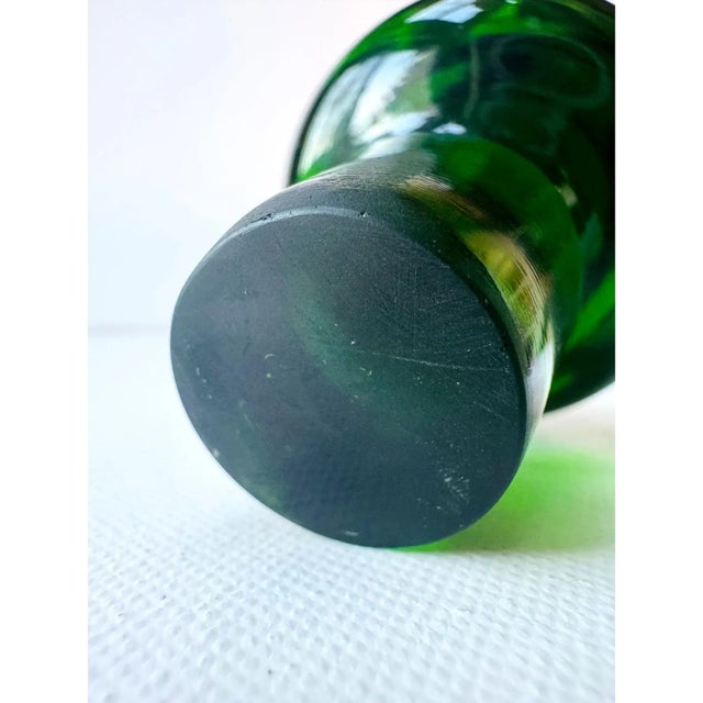 Glass Early 20th Century Empoli Green Glass Stopper For Sale - Image 7 of 8