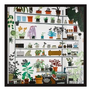 Jonas Wood, Large Shelf Still Life, 2017, Paper, Framed For Sale