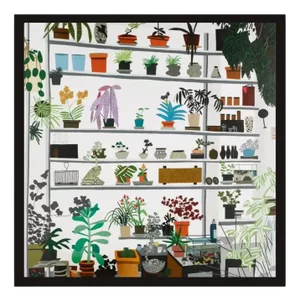 Jonas Wood, Large Shelf Still Life, 2017, Paper, Framed