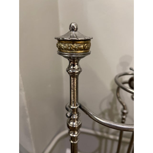 18th Century Polished Steel Fireplace Tools on Stand For Sale - Image 4 of 9