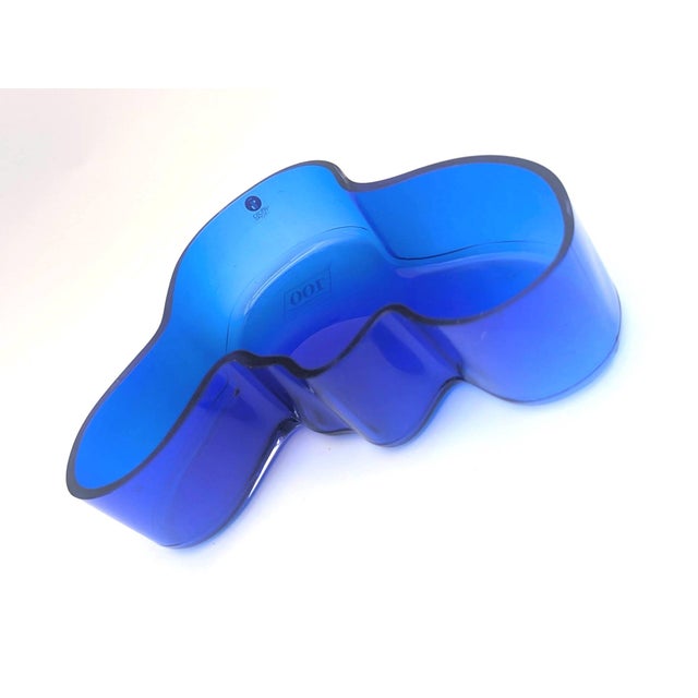 2000 - 2009 Alvar Aalto's Iittala Cobalt Blue "Savoy" Glass Bowl For Sale - Image 5 of 13