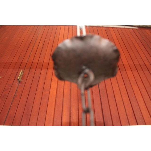 Large Wrought Iron Porch Lantern For Sale - Image 10 of 14