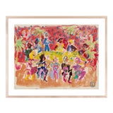 At a Dinner Party by Happy Menocal in Natural Maple Frame, Small Art Print For Sale