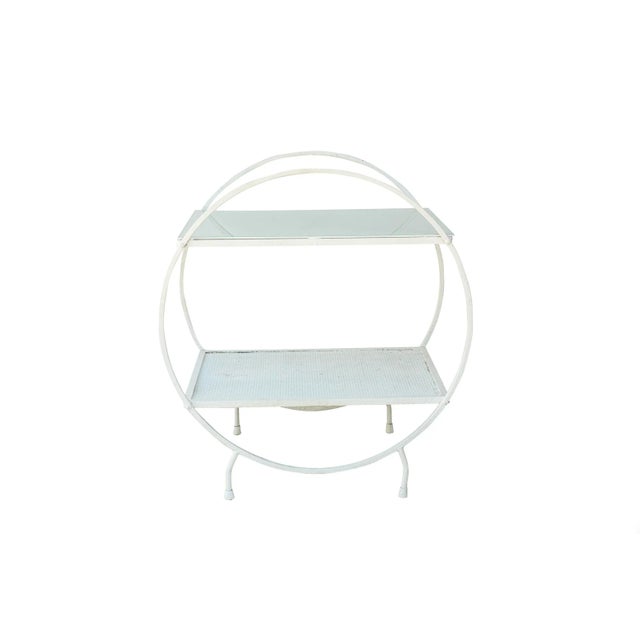 Vintage 1960's White Painted Iron Garden and Patio Furniture Style of Salterini Set of 4 For Sale - Image 11 of 13