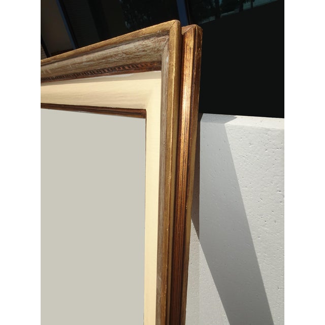 1970s Large Tall 54"Hx31 Vintage French Country Gold Ornate Picture Frame For Sale - Image 5 of 14