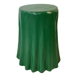 Vintage Draped Paper Mache Side Table For Sale