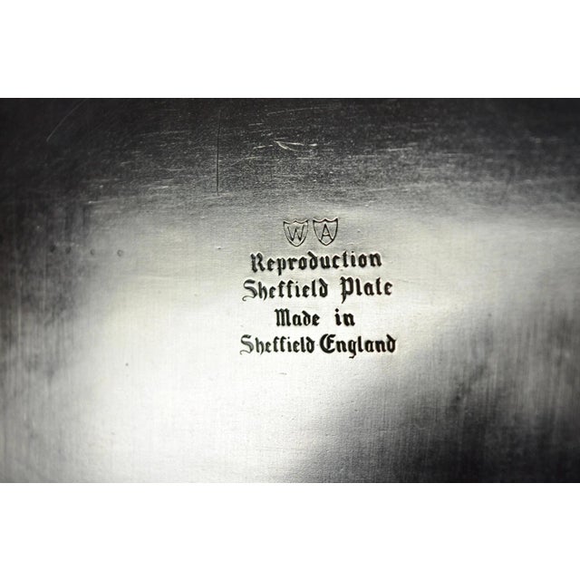Mid 20th Century Vintage William Adams Sheffield England Edwardian Silver Plated Scalloped Tray For Sale - Image 5 of 16