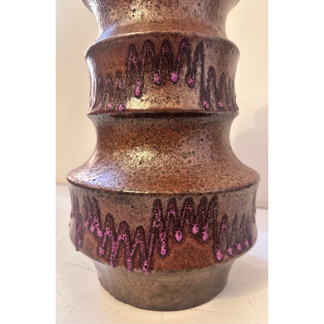 West German Lava Glaze Vase For Sale In Miami - Image 6 of 9