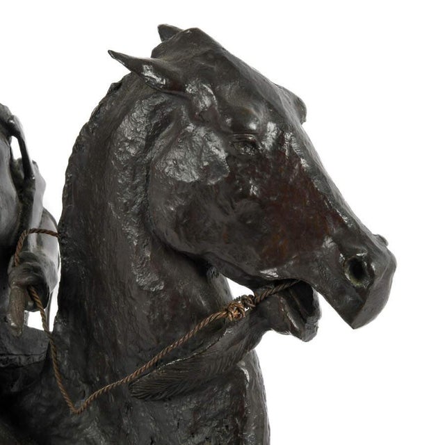 Bronze Bronze “The Scalp” Sculpture After Frederick Remington – Western Figural Composition For Sale - Image 8 of 8