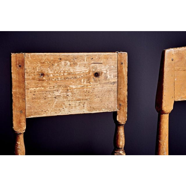 Rustic Pinewood Chairs, Sweden, 1900s, Set of 4 For Sale - Image 10 of 18