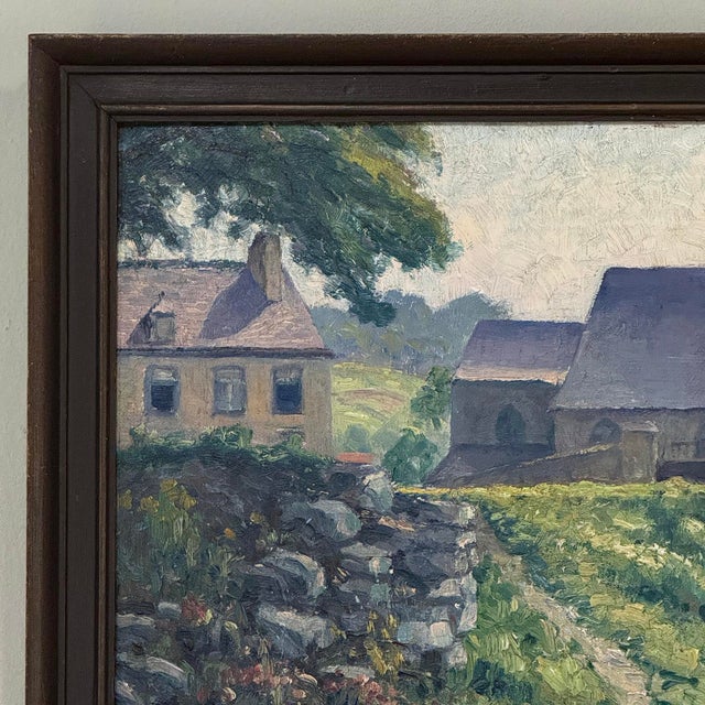 Wood Framed Oil Painting on Canvas by Eugene Colignon (1876-1961) For Sale - Image 7 of 16