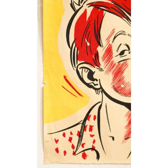 Art Deco 1940's French Advertising Poster - J'ai Chaud! Vite Un Bonbon Codec Rafraichissant For Sale - Image 3 of 4