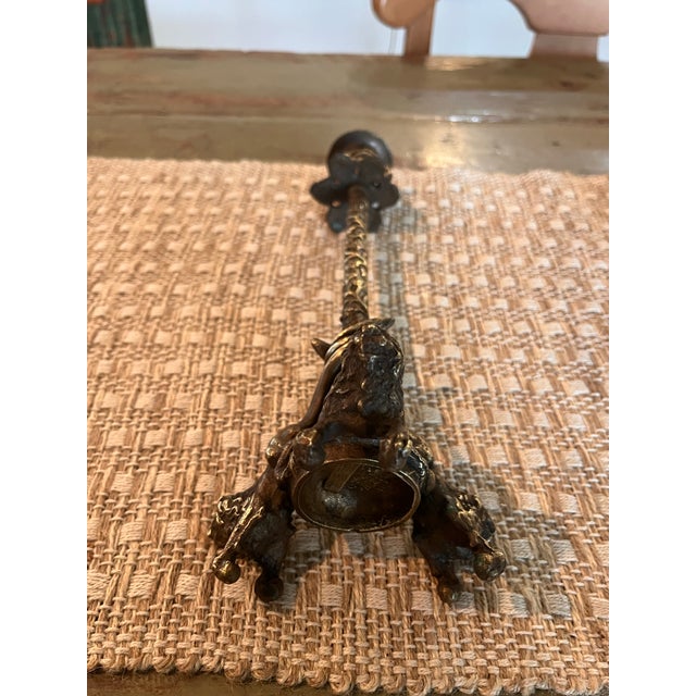 Vintage Arthur Court Candle Opera Figural Lion & Serpent Candlestick, 12.5” For Sale - Image 12 of 12