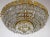 Vintage Brass-Lead Crystal Ceiling Lamp from Sölken Leuchten For Sale - Image 4 of 8