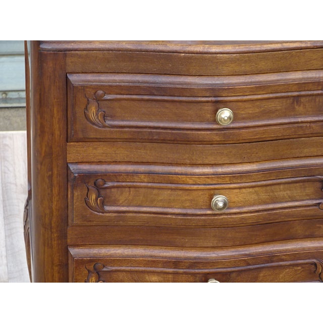 Louis XV Walnut Bedside Table, 1960s For Sale - Image 4 of 18