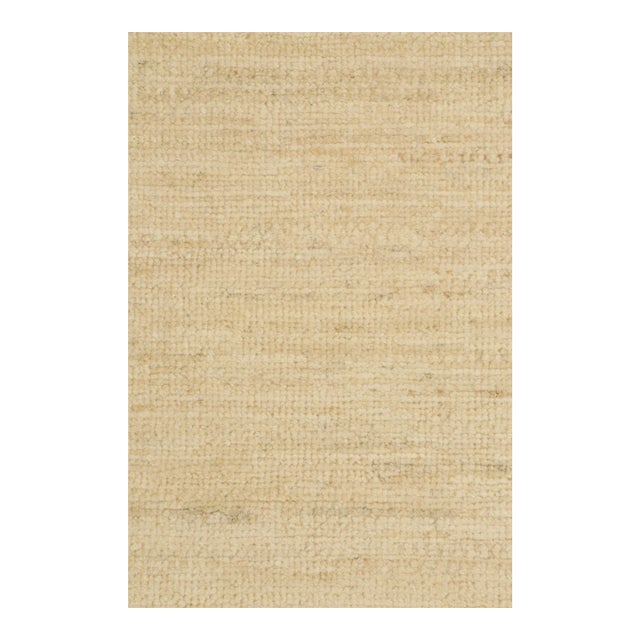Rug & Kilim’s Contemporary Textural Solid Rug in Beige For Sale