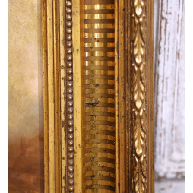 Wood 19th C. French Oil on Canvas Chicken Painting in Gilt Frame Signed H. Forestier For Sale - Image 7 of 12