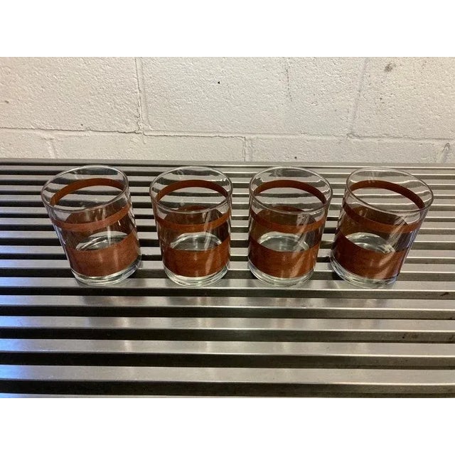 Set of 4 Vintage Mid Century Double Old Fashioned Glasses For Sale In New York - Image 6 of 8