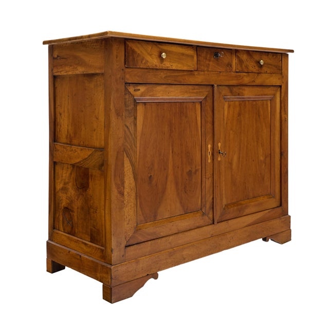 French French Restauration Period Blond Walnut Buffet, Circa 1845 For Sale - Image 3 of 9