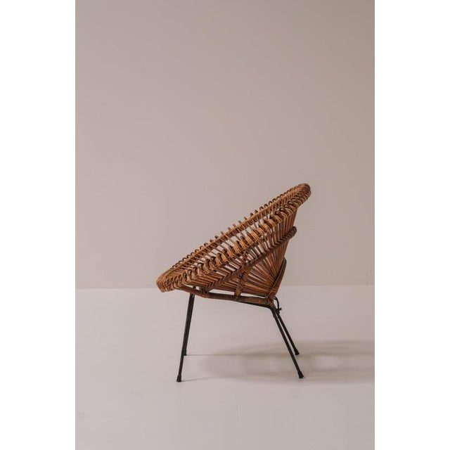 Rattan Chairs by Janine Abraham & Dirk Jan Rol for Rougier, France, 1956, Set of 2 For Sale - Image 4 of 15