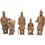 Tan Vintage Lintong Museum Terracotta Warriors 5 Piece Boxed Replica Set 12" For Sale - Image 8 of 18