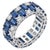 Stunning 18k Gold Sapphire and Diamond Halo Cocktail Ring, New Design. Beautiful piece in excellent condition.
