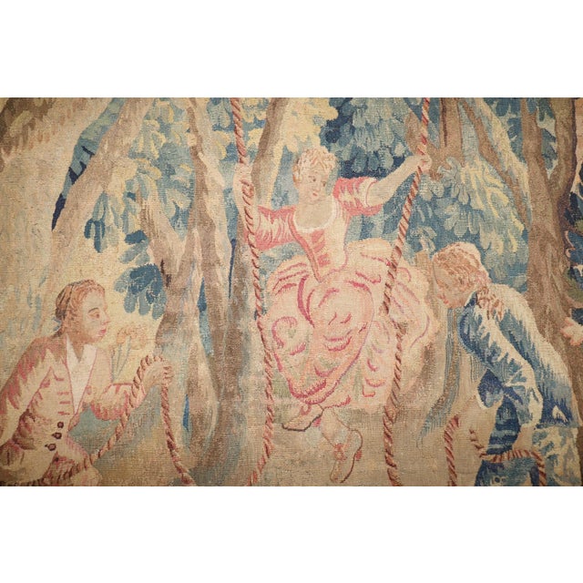 Late 18th Century Flemish Man Woman Tapestry rug no. 10937 For Sale In New York - Image 6 of 9