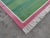 Not Yet Made - Made To Order Handmade Cotton Area Rug Vegetable Dyed Green With Raspberry Pink Bordered Dhurrie - 6'x9' For Sale - Image 5 of 11