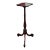 Mahogany Pedestal Scrolled Tripod Floor Candle Stand Pedestal For Sale