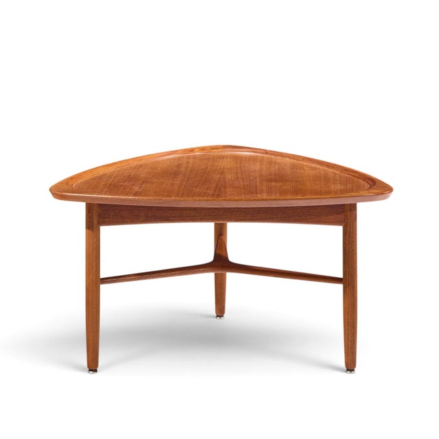 Wood Kurt Østervig for Jason Møbler Model 176 Mid Century Danish Teak Guitar Pick Side Coffee Table For Sale - Image 7 of 10